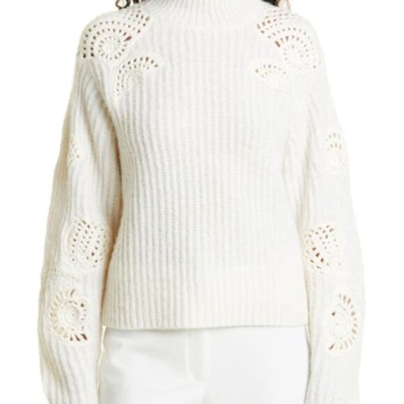 NWT VINCE Women's Crochet Mock Neck Sweater $525 - Picture 6 of 6